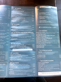 Restaurant français La Villa à La Baule-Escoublac (le menu)