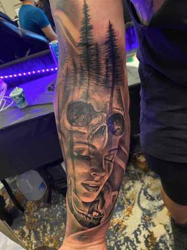 Explore gothic tattoo ideas for men, creative tattoo ideas in Mesa, available at Smiley Ink Tattoos