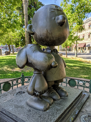 Snoopy and Charlie Brown Sculpture