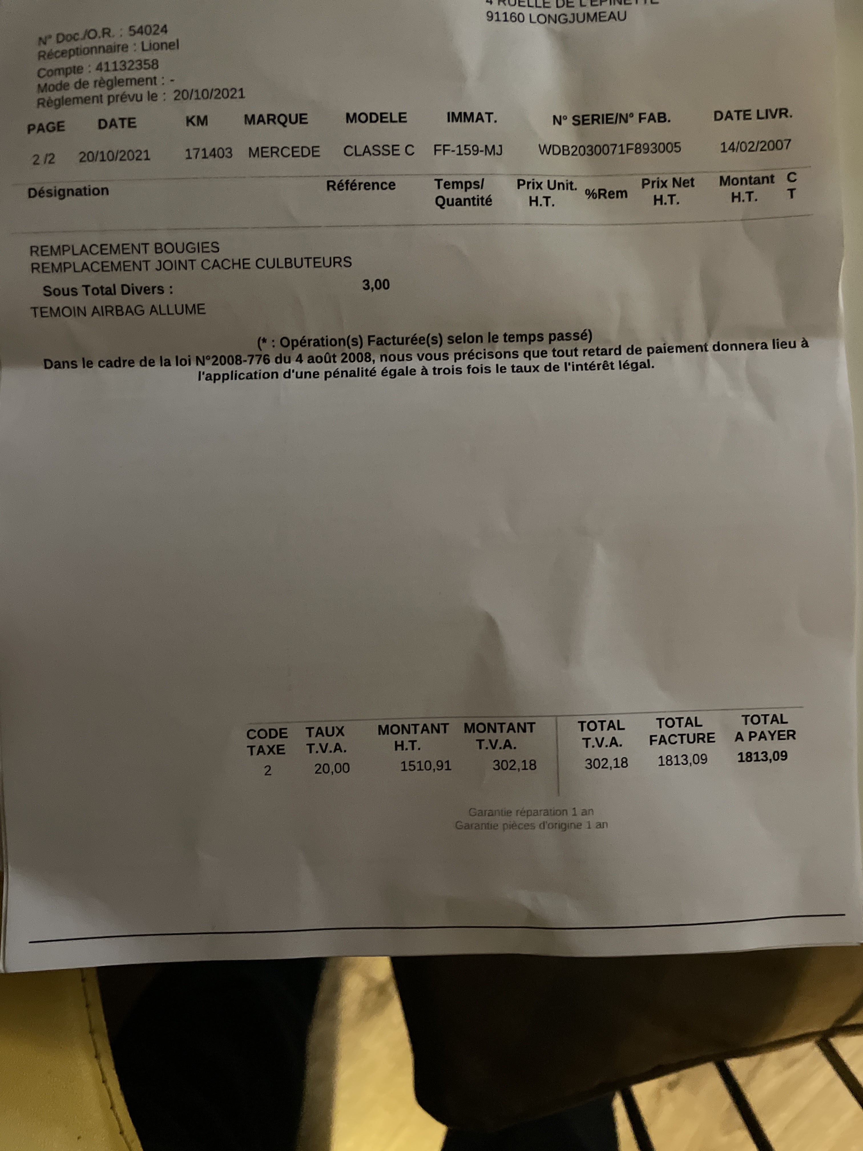 Photo n° 2 de l'avis de Laurent.l fait le 20/10/2021 à 15:31