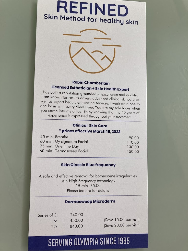 Love Your Skin by Robin IS NOW REFINED SKIN BY ROBIN 98501