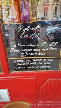 Bistro BELLEVILLE/mer à Marseille (la carte)