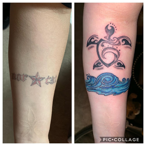 Explore capricorn tattoo ideas for men, creative tattoo ideas in Redding, available at Caddy Daddys