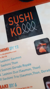 Carte du Sushi Kô à Menton