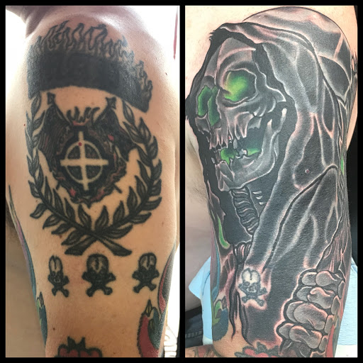 Explore tattoo of son's name ideas, creative tattoo ideas in Gadsden, available at Old School Ink Electric Tattooing