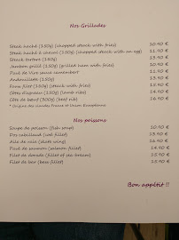 Restaurant français Restaurant Brasserie Bar La Crémaillère à Saint-Laurent-sur-Mer (le menu)