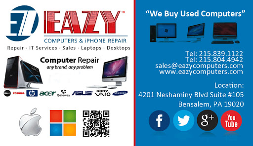 Computer Repair Service «Eazy Computers & iPhone Repair», reviews and photos, 4201 Neshaminy Blvd #105, Bensalem, PA 19020, USA