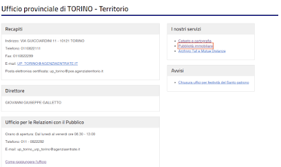 Agenzia delle Entrate - Ufficio Provinciale Territorio Torino