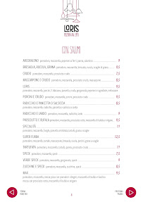 Menu / carte de Pizzeria Ristorante Da Loris à Schio