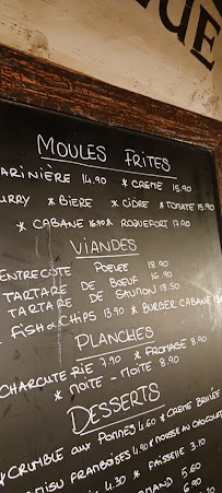 La Cabane à Lyon menu
