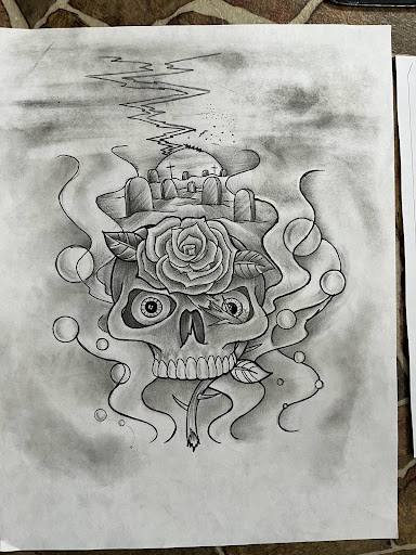 Explore bass guitar tattoo ideas, creative tattoo ideas in Enid, available at IRONHORSE TATTOO & BODY PIERCING STUDIO,LLC