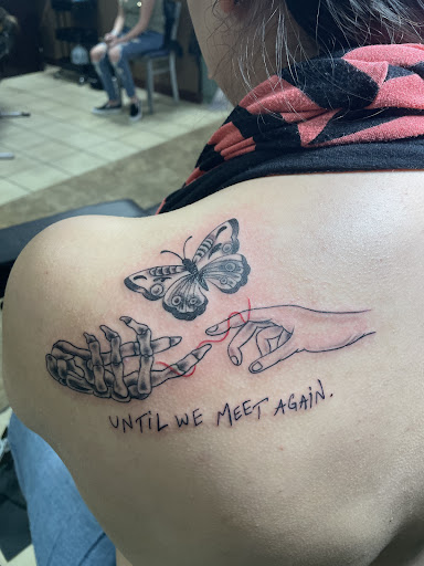 Explore men's back of neck tattoo ideas, creative tattoo ideas in Albuquerque, available at Albuquerque Ink tattoo College Plaza