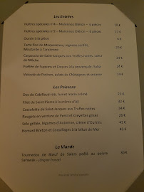 Restaurant gastronomique Le vent d'Armor à Paris (le menu)