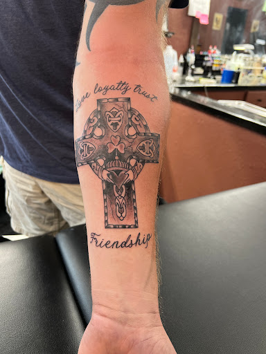 Explore barbell tattoo ideas, creative tattoo ideas in Clearwater, available at Foolish Pride 2 Tattoo Co.