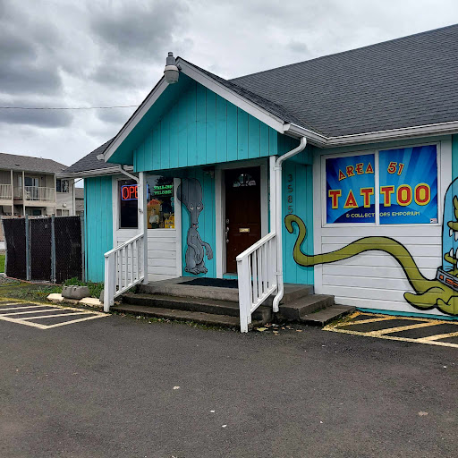Explore gun tattoo ideas, creative tattoo ideas in Springfield, available at Area 51 Tattoo