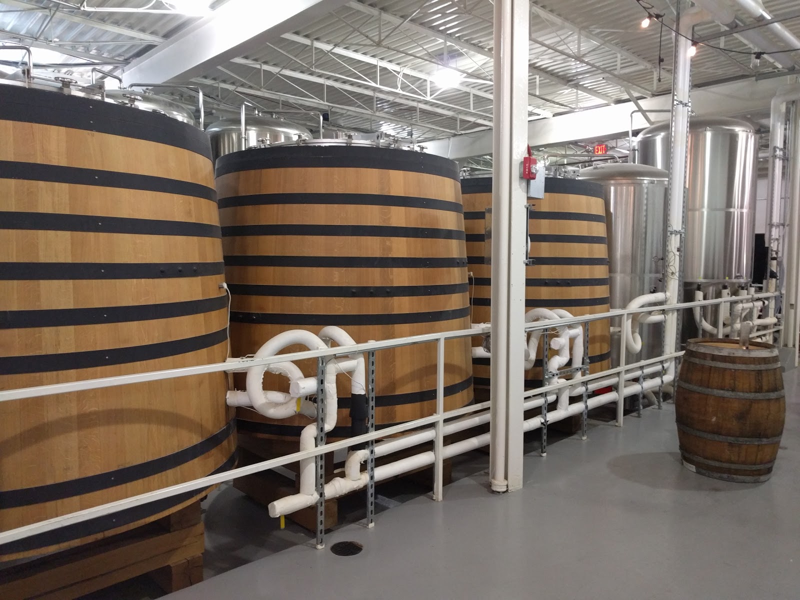 A row of beer taps
