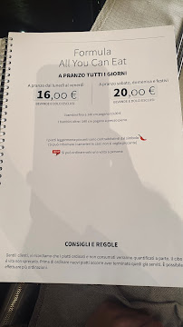 Restaurant de cuisine fusion Yio Fish Restaurant à Carpi (le menu)