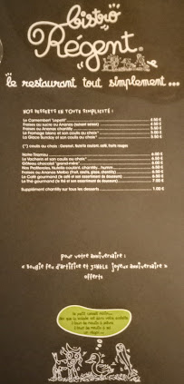 Bistro Régent La Victoire à Bordeaux menu