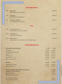 Carte du Restaurant Athen à Viersen