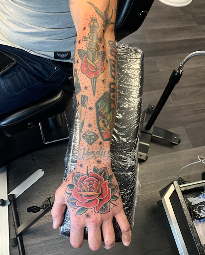 Explore men leg tattoo ideas, creative tattoo ideas in Silver City, available at Independent Ink Tattoo