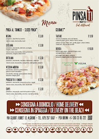 Menu / carte de SPINSA à Alghero