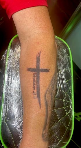 Explore tattoo arm placement ideas, creative tattoo ideas in Meridian, available at Creative Pain Tattoo Studio