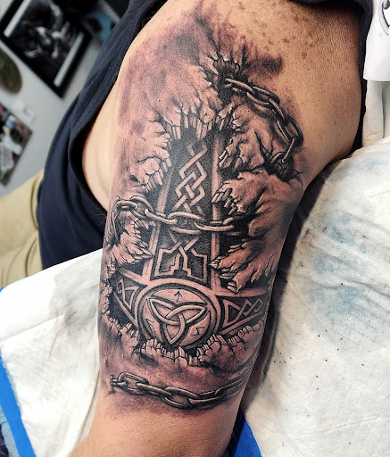 Explore sims tattoo ideas, creative tattoo ideas in Billings, available at Sovereign Tattoo