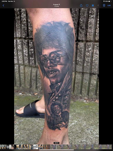 Explore solid black tattoo ideas, creative tattoo ideas in Mobile, available at Boujie Tattoo & Body Piercing