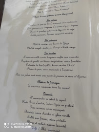 Menu / carte de Auberge de la Tour à Châtillon-sur-Indre