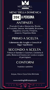 Pizzeria Notting Hill Di A. Cotugno à Sant'Antimo (la carte)