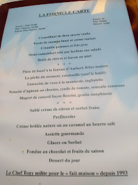 Restaurant français Le Bains-Douches à Morlaix (le menu)