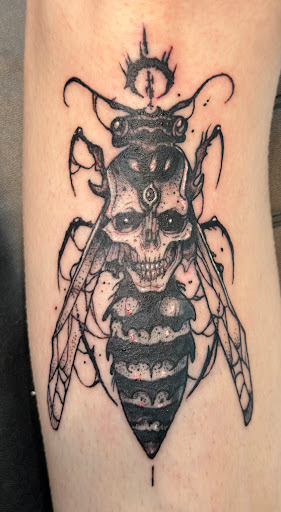 Explore shaded sleeve tattoo ideas, creative tattoo ideas in Cleveland, available at Vanaheim Tattoo and Piercing Studio