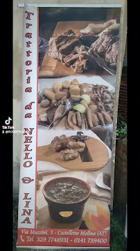 Carte du Trattoria da Nello e lina à Castelletto Molina