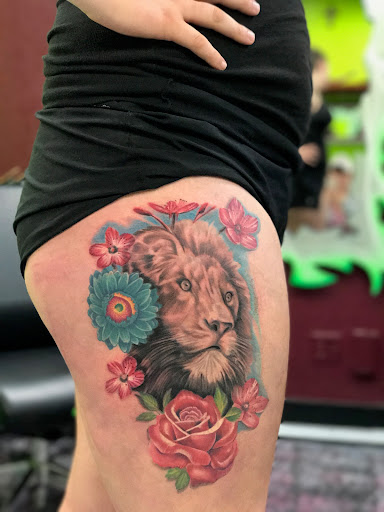 Explore ghost cat tattoo ideas, creative tattoo ideas in Lancaster, available at Chimera Body Art Tattoo And Piercing