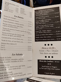 Le Jardin à Deauville menu