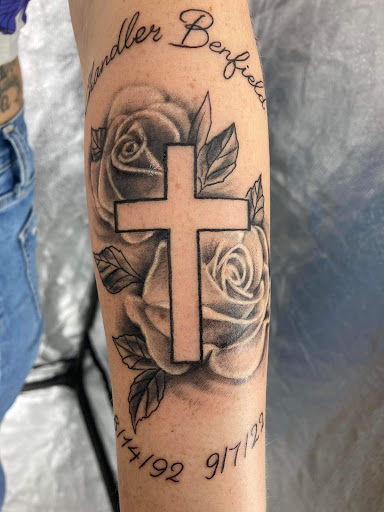 Explore tattoo ideas for kids names, creative tattoo ideas in Hudson, available at Synchronicity Tattoo Studio Llc