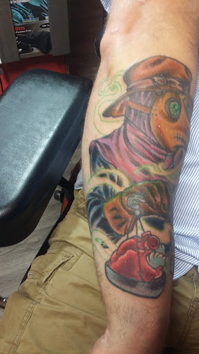 Explore cyber sigilism tattoo ideas, creative tattoo ideas in Gadsden, available at Old School Ink Electric Tattooing