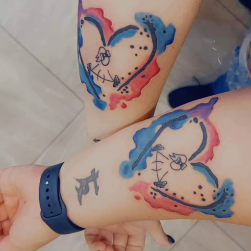 Explore father daughter tattoo ideas, creative tattoo ideas in Auburndale, available at Till Death Tattoo Studio