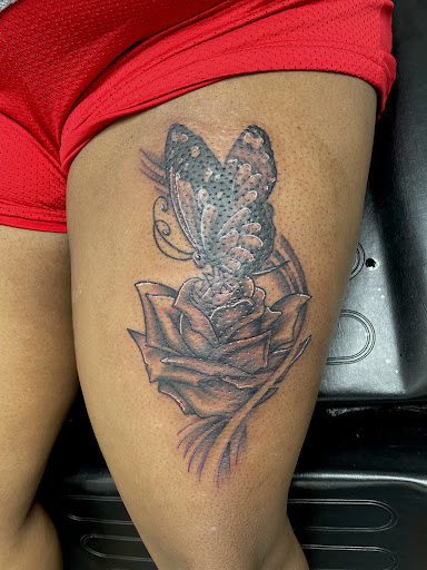 Explore latina tattoo ideas, creative tattoo ideas in Meridian, available at Creative Pain Tattoo Studio