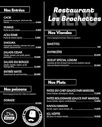 Menu / carte de Les Brochettes à Corbeil-Essonnes