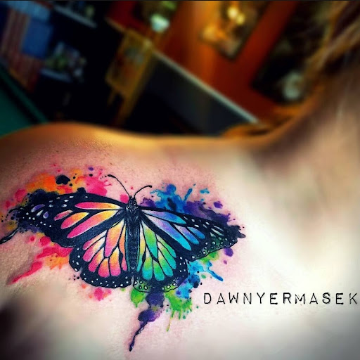 Explore big sister little sister tattoo ideas, creative tattoo ideas in Benton, available at Spectrum Tattoo