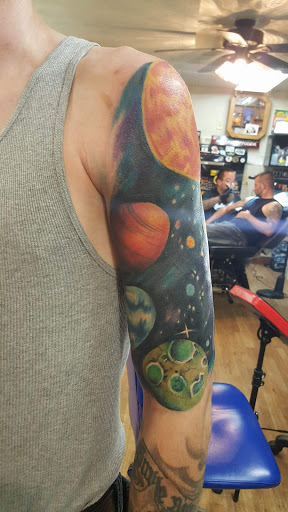 Explore name face tattoo ideas, creative tattoo ideas in Marion, available at Eternal Art Tattooing