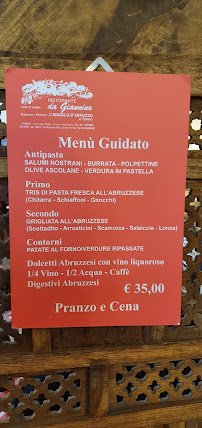 Da Giannino L'Angolo D'Abruzzo à Turin menu