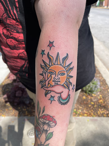 Explore mens outer forearm tattoo ideas, creative tattoo ideas in Terre Haute, available at No Worries Tattoo