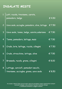 Pizzeria La Paradisea à Pisa menu