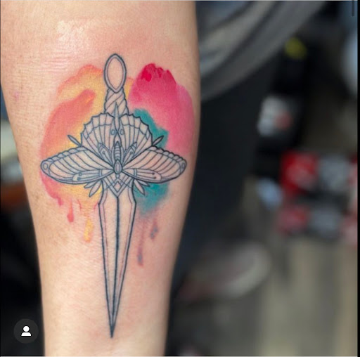 Explore deadpool tattoo ideas, creative tattoo ideas in Goose Creek, available at Red Kirin Tattoo