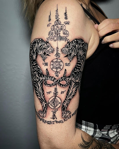 Explore stomach tattoo ideas men, creative tattoo ideas in Glendale, available at Black Raven Tattoo