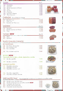 Carte du Sushi Time's à Maurepas