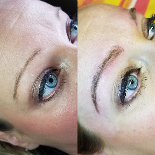 Find tattoo ideas for woman on leg for your next unique tattoo in Peoria Heights at BeautiFULL Brows By Jen Microblading - Permanent Makeup Wild Honey Beauty Studio