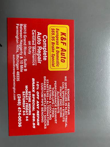 Auto Repair Shop «K&F Auto Repair», reviews and photos, 38410 Grand River Ave, Farmington Hills, MI 48335, USA